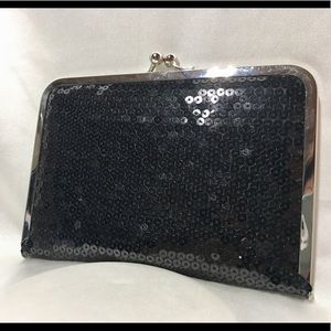 Black Sequin Wallet / Clutch *Perfect